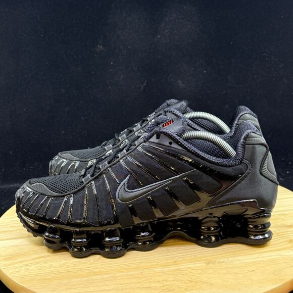 Nike Shox TL \'Black Red Hematite\' AV3595-002 Men\'s Size 9.5 Sneakers